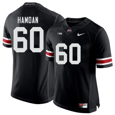 Men's Ohio State Buckeyes #60 Zaid Hamdan Black Nike NCAA College Football Jersey Classic EEU8844TY